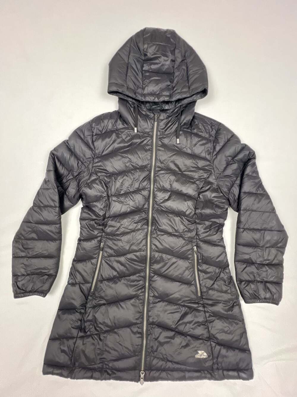 Trespass Women's Black Quilted Hooded Puffer Coat Size XL